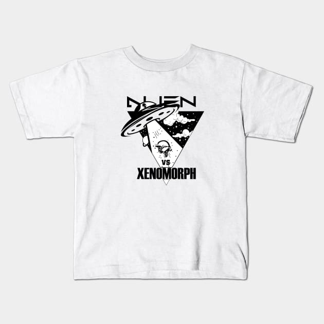 Alien Vs Predator Kids T-Shirt by djwalesfood